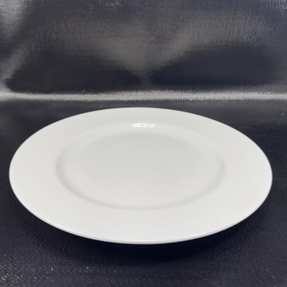 Pier 1 New Essentials Classic Coupe White‎ Porcelain 11inch Plate Dish Set 4 VTG